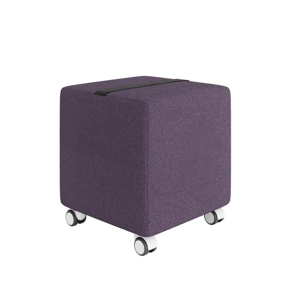 Pouf carré Yam's - tissu D - sur roulettes
