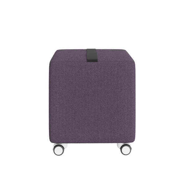 Pouf carré Yam's - tissu D - sur roulettes