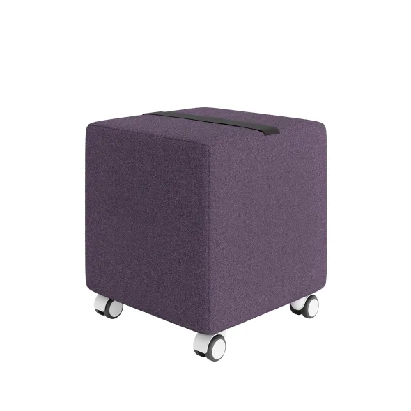 Pouf carré Yam's - tissu D - sur roulettes