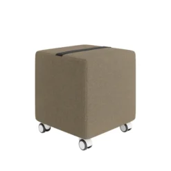 Pouf carré Yam's - tissu V - sur roulettes