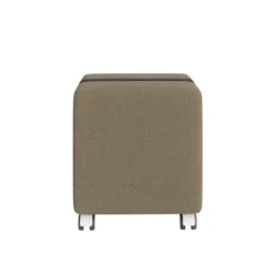 Pouf carré Yam's - tissu V - sur roulettes