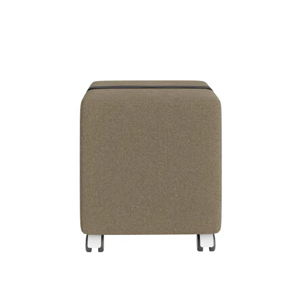 Pouf carré Yam's - tissu V - sur roulettes