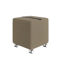 Pouf carré Yam's - tissu V - sur roulettes
