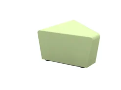 Pouf d'angle 45° Mendi - textile enduit grainé