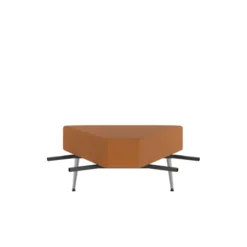 Pouf d'angle 60° Modul@ - textile enduit - pieds métal