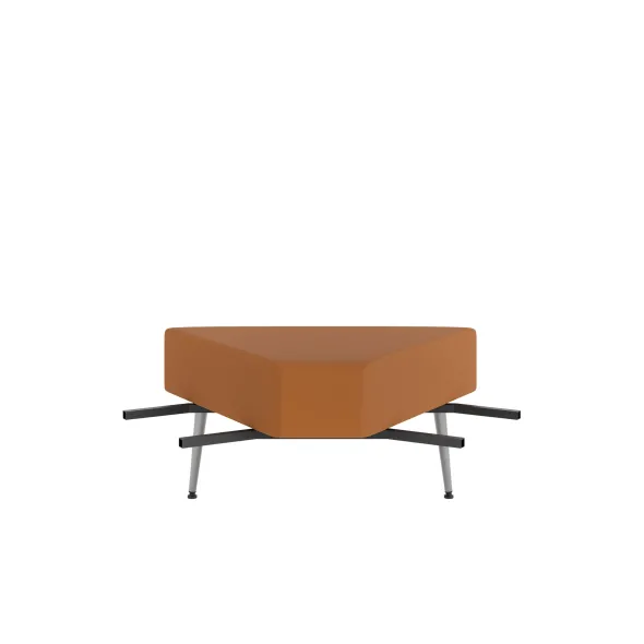 Pouf d'angle 60° Modul@ - textile enduit - pieds métal