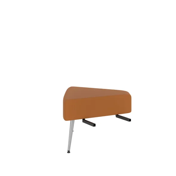 Pouf d'angle 60° Modul@ - textile enduit - pieds métal