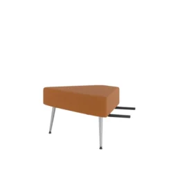 Pouf d'angle 60° Modul@ - textile enduit - pieds métal