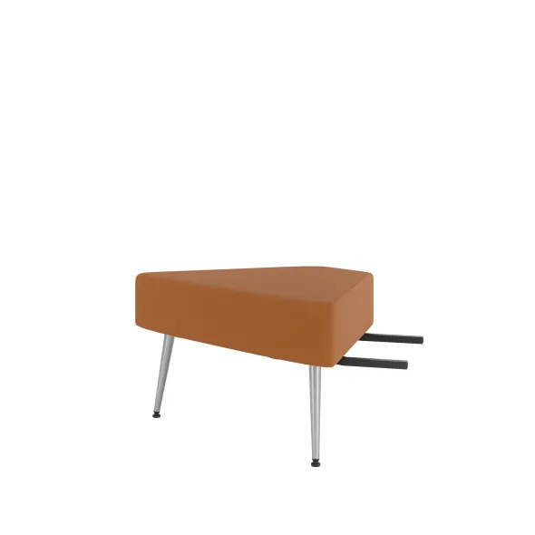 Pouf d'angle 60° Modul@ - textile enduit - pieds métal