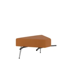 Pouf d'angle 60° Modul@ - textile enduit - pieds métal