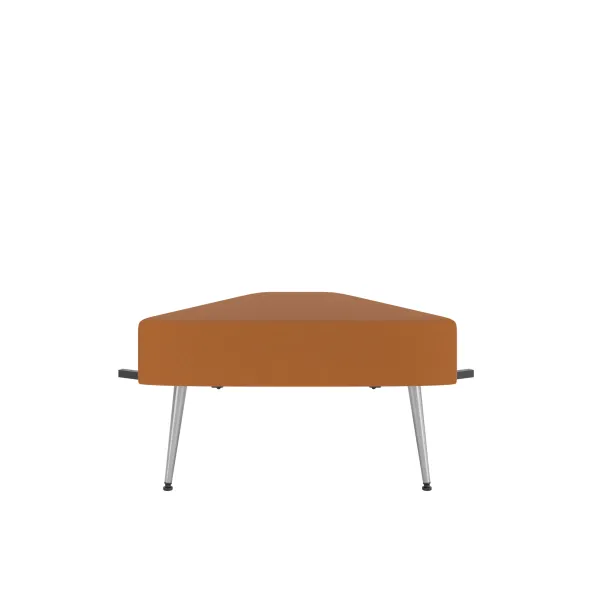 Pouf d'angle 60° Modul@ - textile enduit - pieds métal