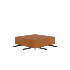 Pouf d'angle 90° Modul@ - textile enduit - pieds métal