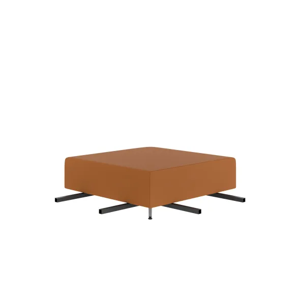 Pouf d'angle 90° Modul@ - textile enduit - pieds métal