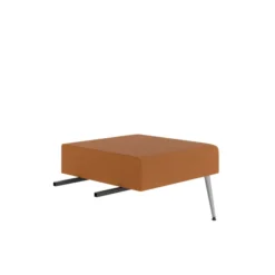 Pouf d'angle 90° Modul@ - textile enduit - pieds métal