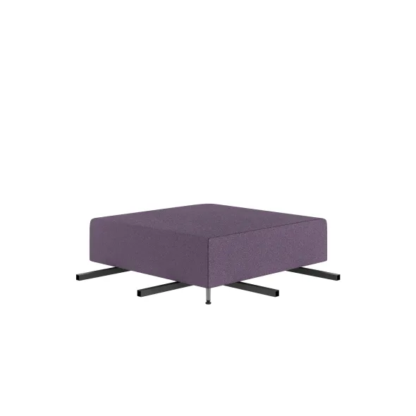 Pouf d'angle 90° Modul@ - tissu D - pieds métal