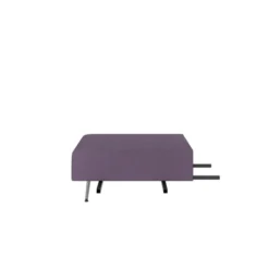 Pouf d'angle 90° Modul@ - tissu D - pieds métal
