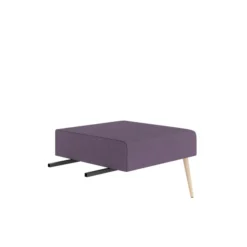 Pouf d'angle 90° Modul@ - tissu D - pieds chêne vernis naturel