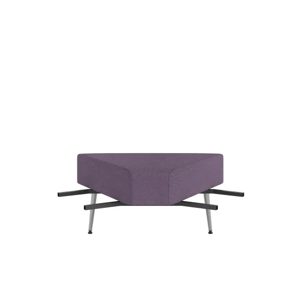 Pouf d'angle 60° Modul@ - tissu D - pieds métal