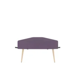 Pouf d'angle 60° Modul@ - tissu D - pieds chêne vernis naturel