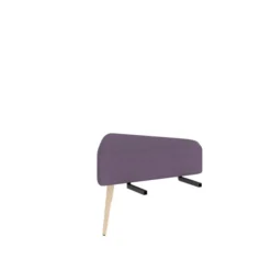 Pouf d'angle 60° Modul@ - tissu D - pieds chêne vernis naturel