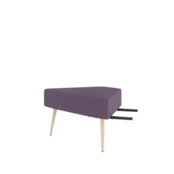 Pouf d'angle 60° Modul@ - tissu D - pieds chêne vernis naturel