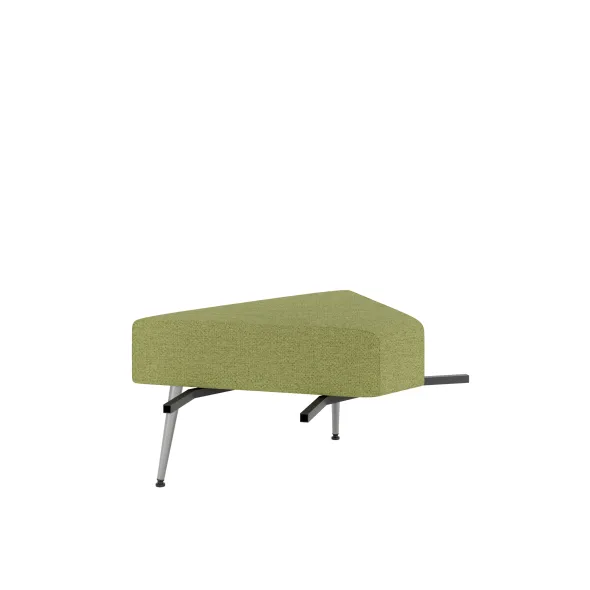 Pouf d'angle 60° Modul@ - tissu N - pieds métal
