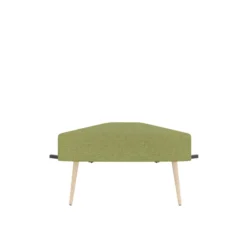 Pouf d'angle 60° Modul@ - tissu N - pieds chêne vernis naturel