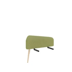 Pouf d'angle 60° Modul@ - tissu N - pieds chêne vernis naturel