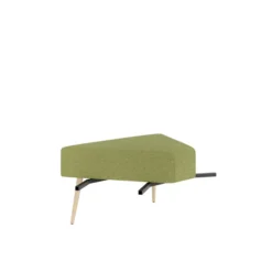 Pouf d'angle 60° Modul@ - tissu N - pieds chêne vernis naturel