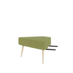 Pouf d'angle 60° Modul@ - tissu N - pieds chêne vernis naturel