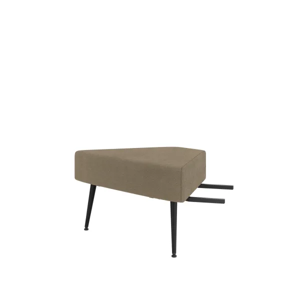 Pouf d'angle 60° Modul@ - tissu V - pieds métal
