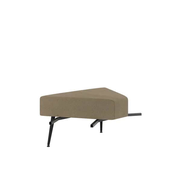 Pouf d'angle 60° Modul@ - tissu V - pieds métal