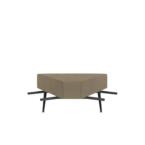 Pouf d'angle 60° Modul@ - tissu V - pieds métal