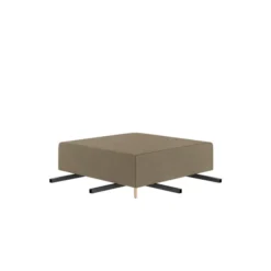 Pouf d'angle 90° Modul@ - tissu V - pieds chêne vernis naturel