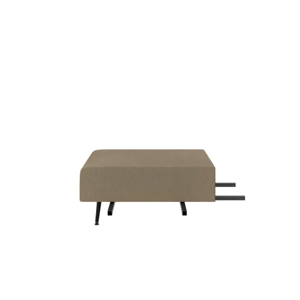 Pouf d'angle 90° Modul@ - tissu V - pieds métal