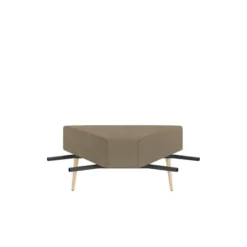Pouf d'angle 60° Modul@ - tissu V - pieds chêne vernis naturel