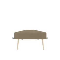 Pouf d'angle 60° Modul@ - tissu V - pieds chêne vernis naturel