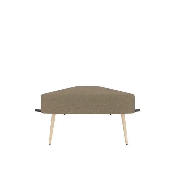 Pouf d'angle 60° Modul@ - tissu V - pieds chêne vernis naturel