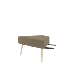 Pouf d'angle 60° Modul@ - tissu V - pieds chêne vernis naturel
