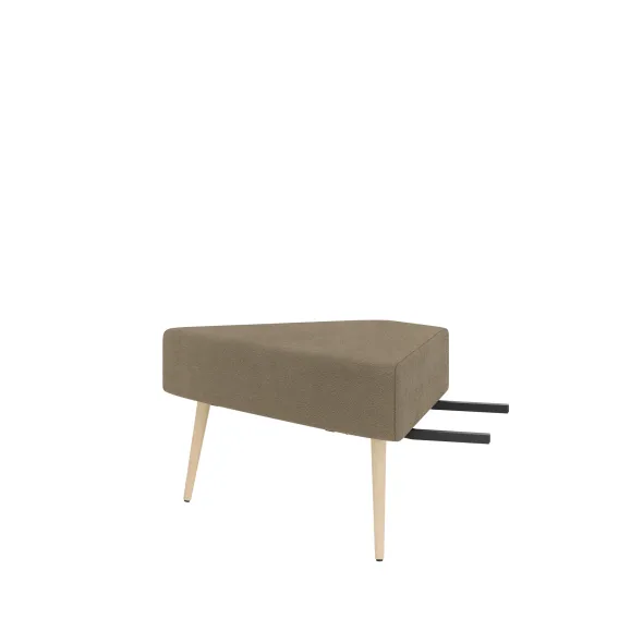 Pouf d'angle 60° Modul@ - tissu V - pieds chêne vernis naturel
