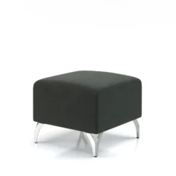 Pouf Karnak - microfibre piétement chrome