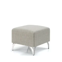 Pouf Karnak - tissu Barein piétement chrome