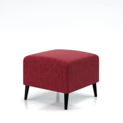 Pouf Karnak - tissu Barein piétement bois