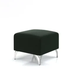 Pouf Karnak - tissu Blake piétement chrome