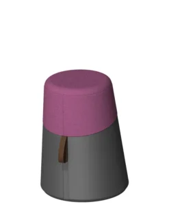 Pouf Kulbu - corps polyéthylène - assise tapissé tissu X