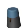 Pouf Kulbu polyéthylène avec assise tapissée textile enduit grainé