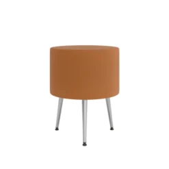 Pouf Modul@ Ø 45 x h. 58 cm - textile enduit - pieds métal