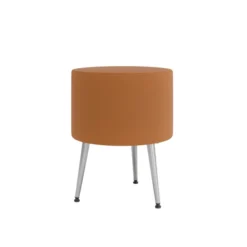 Pouf Modul@ Ø 45 x h. 58 cm - textile enduit - pieds métal