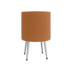 Pouf Modul@ Ø 45 x h. 69 cm - textile enduit - pieds métal