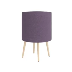 Pouf Modul@ Ø 45 x h. 69 cm - tissu D - pieds chêne vernis naturel